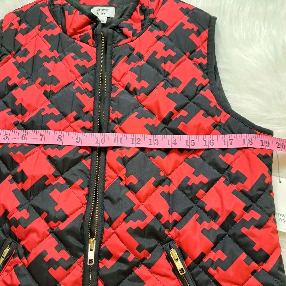 Crown & Ivy NEW Quilted Lightweight Vest Size Medium - Picture 10 of 10